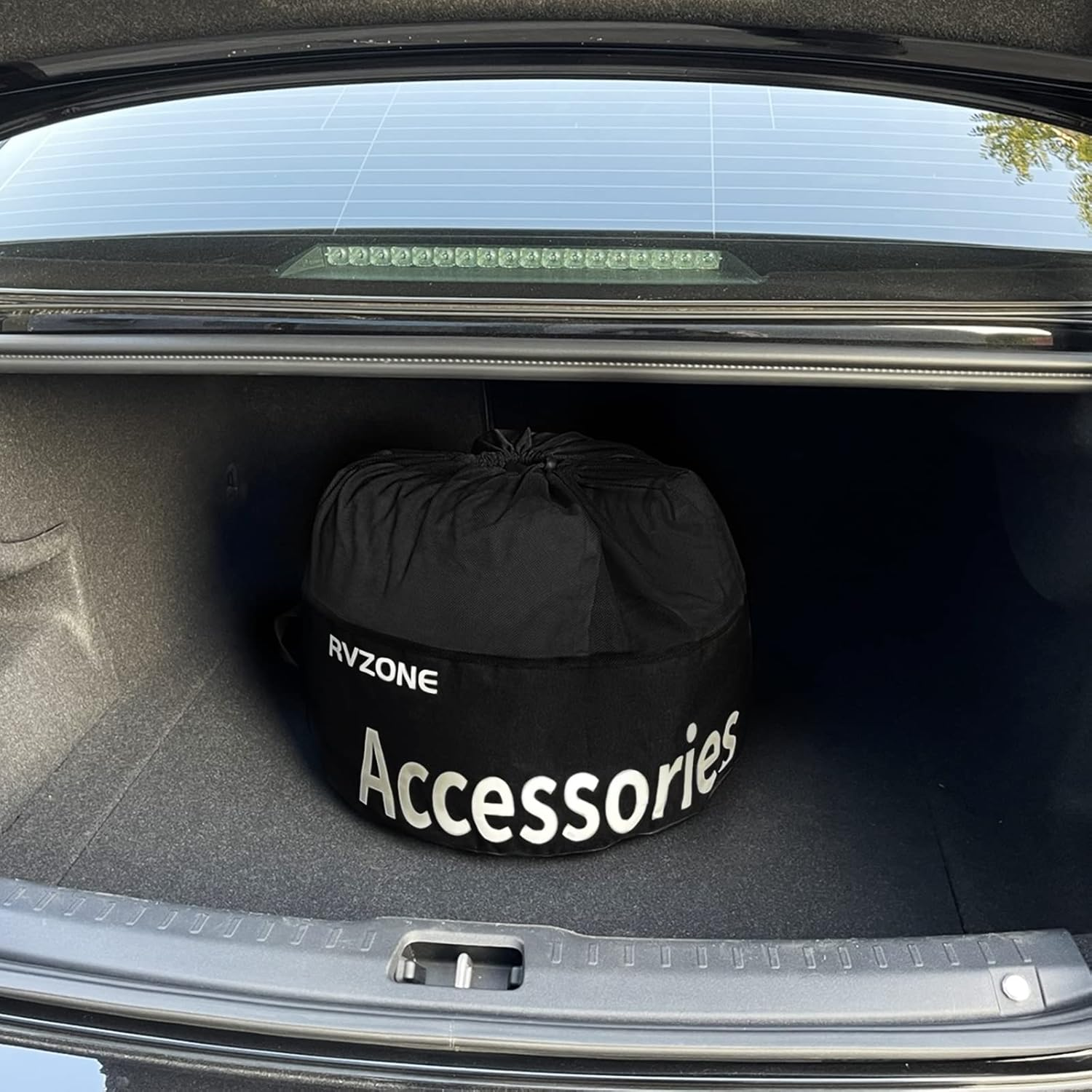 RV Hose Bag, Waterproof RV Hose Bag Organizer, Camper Accessories RV Equipment Storage Utility Bag for Sewer Hoses, Fresh/Black Water Hoses and Electrical Cords - Black image number 6