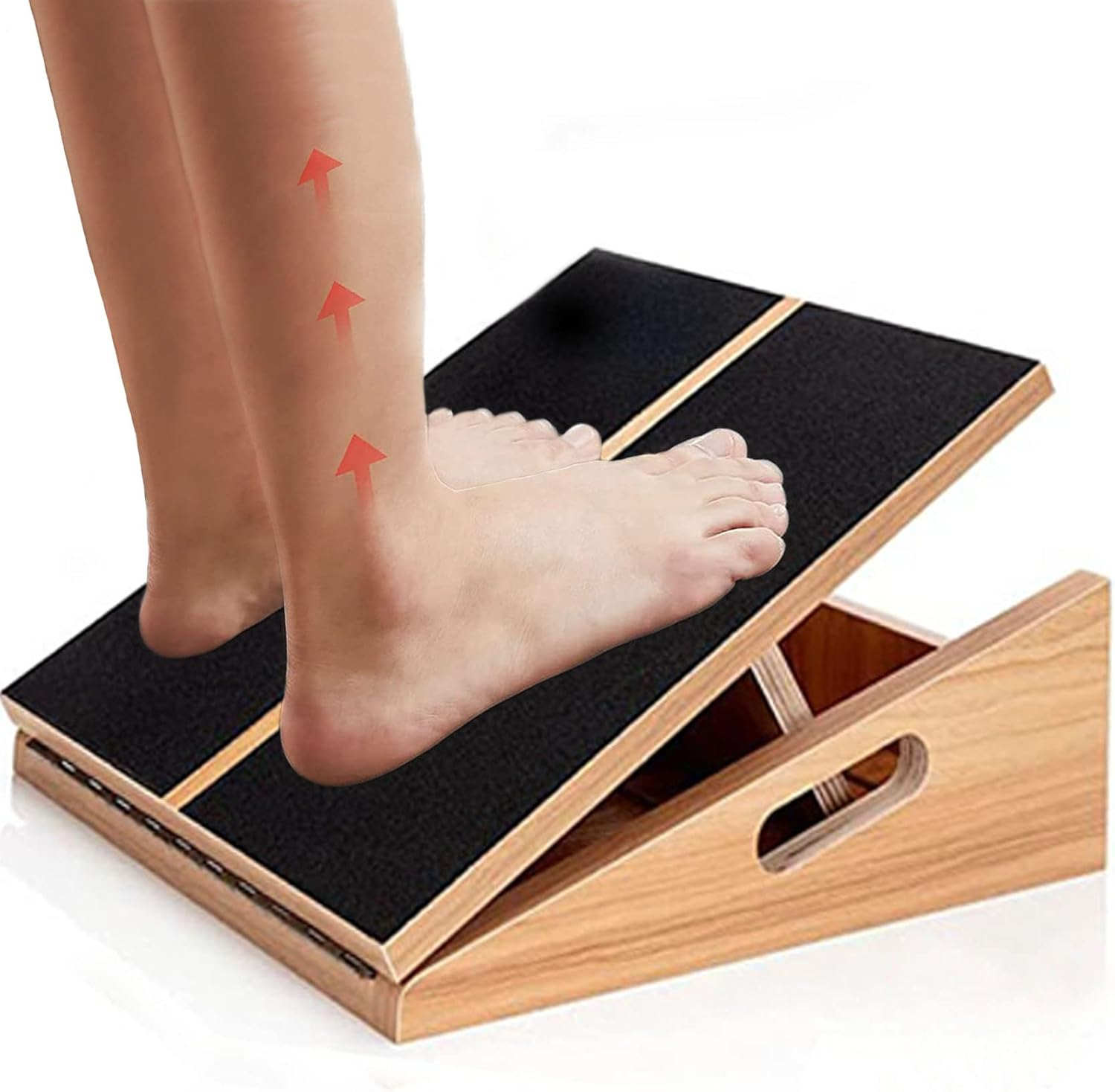 Slant Board for Calf Stretching Squats Calf Stretcher Incline Stretch Adjustable Wooden Wedge Footrest Professional for Knees Ankle Heel Feet Leg image number 5