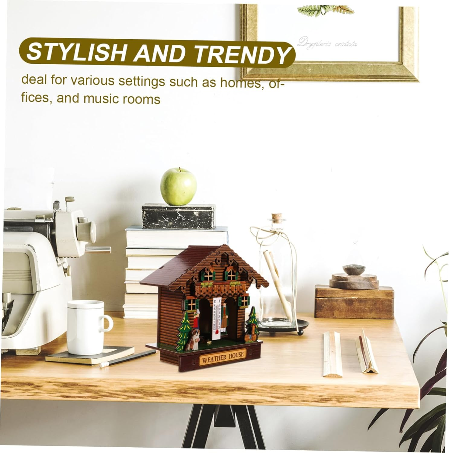 UKCOCO Wall Mounted Weather Station Indoor Climate Gauge Thermometer Hygrometer and Barometer for Accurate Temperature and Humidity Monitoring in Home and Garden image number 4