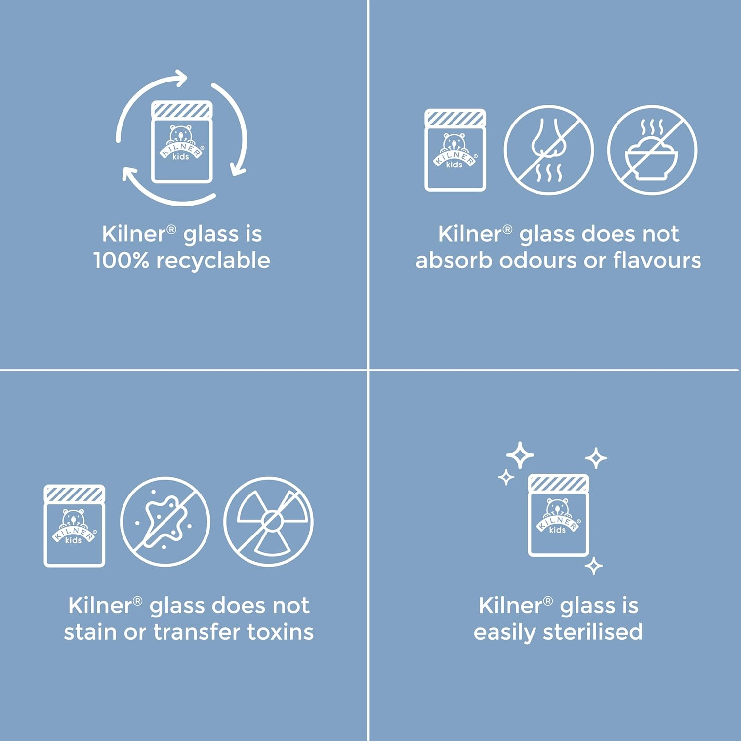 Kilner Kids Jar 6-Pieces Set, 190 Ml Capacity, Multicolour (0025.017) image number 4