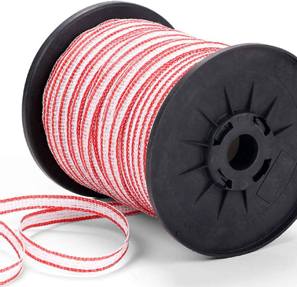 200M Roll Poly Tape Electric Fence Temporary Fencing Kit Stainless Steel Wire image number 4