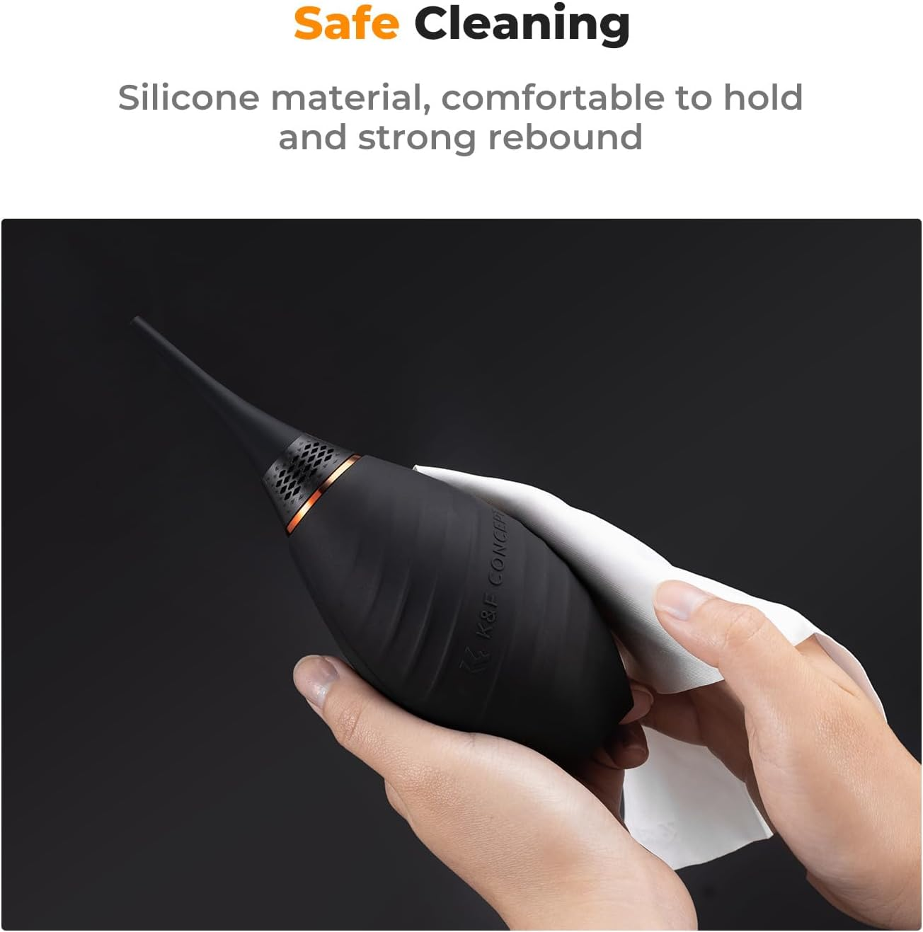 K&F Concept Air Blower, with Long Nozzle/Short Nozzle Switch Design, Single Air Intake Camera Lens Blower, for Digital SLR Lens Sensor LCD Screens Musical Instruments Keyboards Telescope Filters image number 1