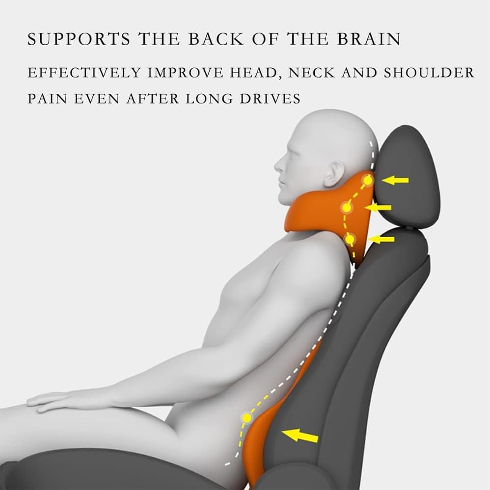Headrest Pillow for Car Seat,High Appearance, Soft and Skin Friendly,Supports the Spine,Comfortable Driving,Softly Double Travel Pillow for Car & Airplane,U-Shaped Support Design,Providing Head image number 1
