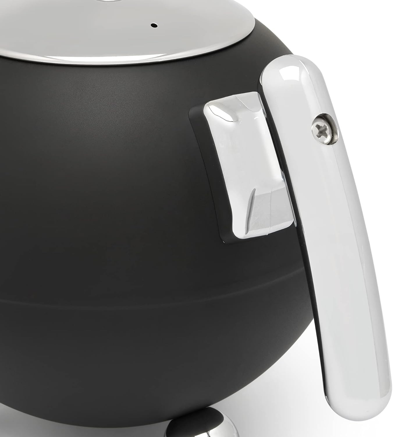 Large Matt Black Bulbous Stainless Steel Teapot 1.2 Litres image number 5