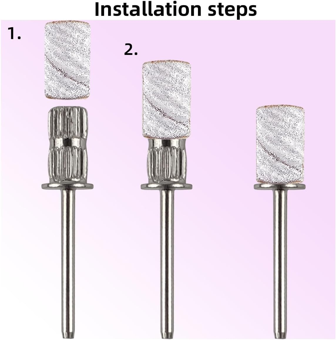 100 Pcs (180 Grit White)Sanding Bands Nail Drill Bit with 0.31In Diameter,Nail Drill Bits Extreme Fine Grit Sanding Band,Sanding Belt Upgrade Mandrel Bits,Professional Nail Drill Bit for Acrylic Nails - 180-Grit-White image number 3