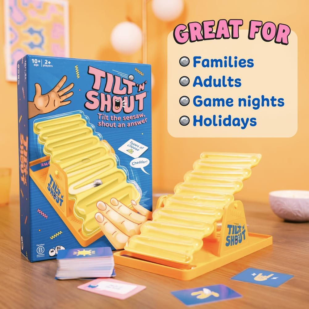 Big Potato Games | Tilt 'N' Shout | a Speedy Family Board Game for Adults and Kids | 2+ Players | Ages 10+ image number 3