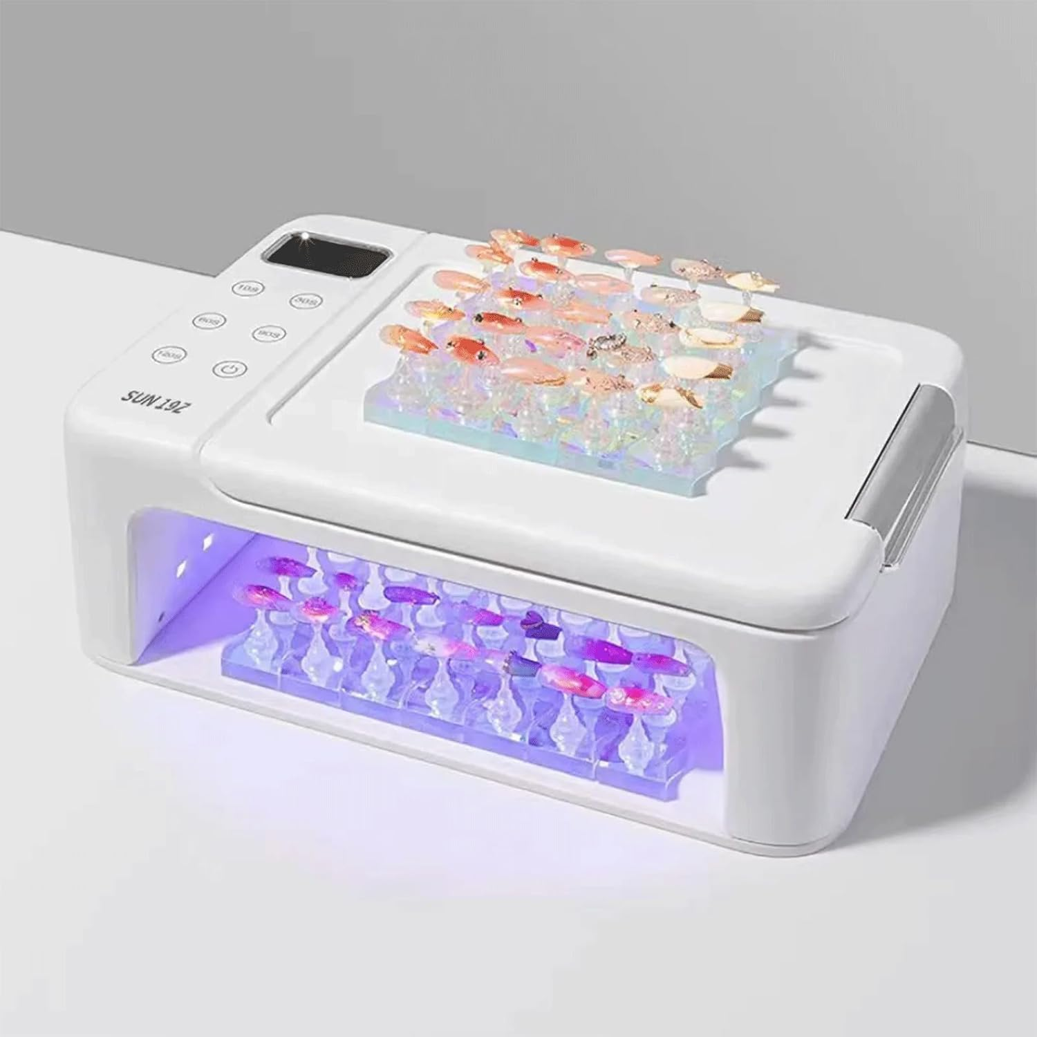 180W UV Nail Lamp Professional LED Gel Polish Dryer, Manicure Art Curing Nail Light, 63 Lamp Beads, with LED Display Screen image number 6