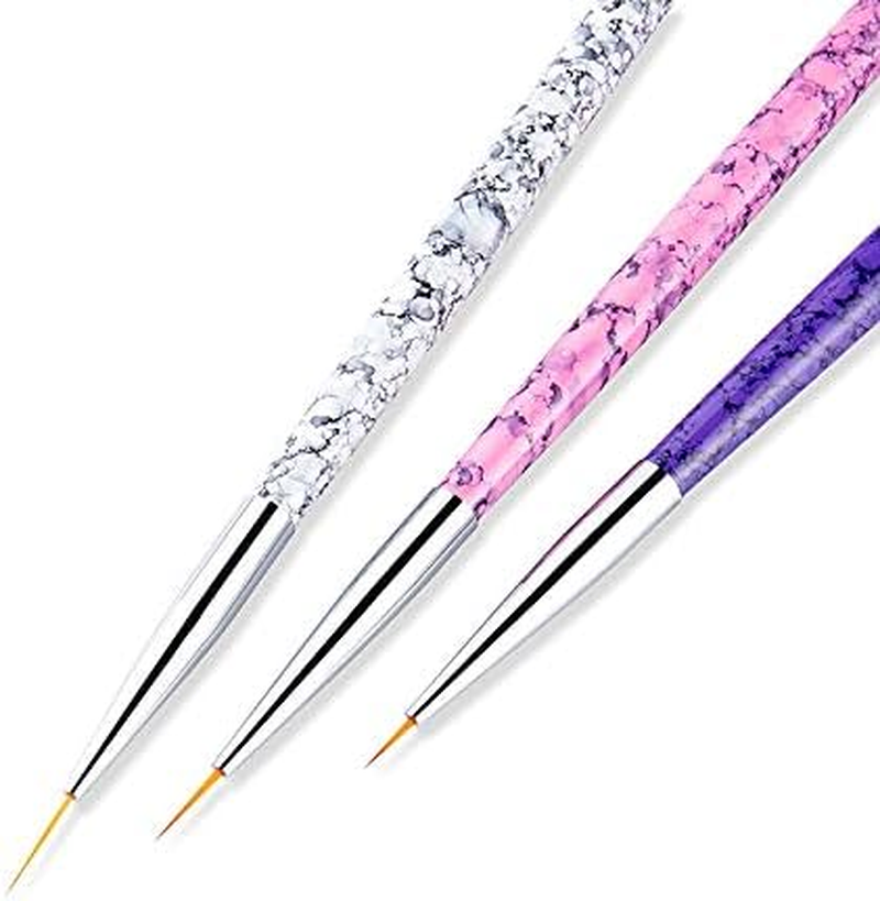 6Pcs/Set Marble Pattern Nail Art Painting Brush for Drawing Flower Pen Manicure Tools Zhengpingpai image number 2