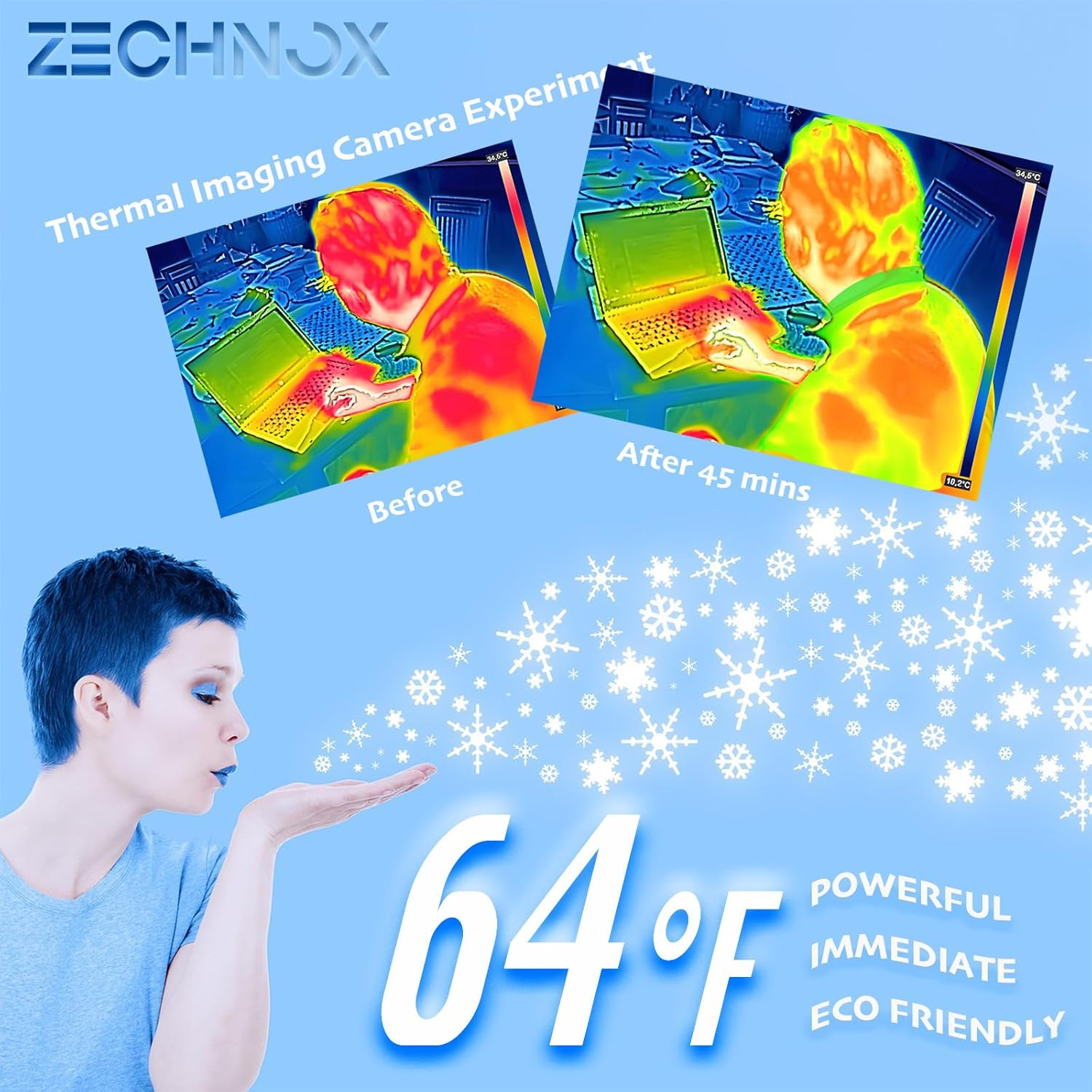 Neck Cooling Tube,2 PCS Pack with Carry Bag,Reusable Ice Pack,Neck Coolers for Hot Weather,Ice Ring for Summer Heat,Personal Cooling Device,Ideal for Sports,Outdoor Activities (Light Blue+White) image number 3