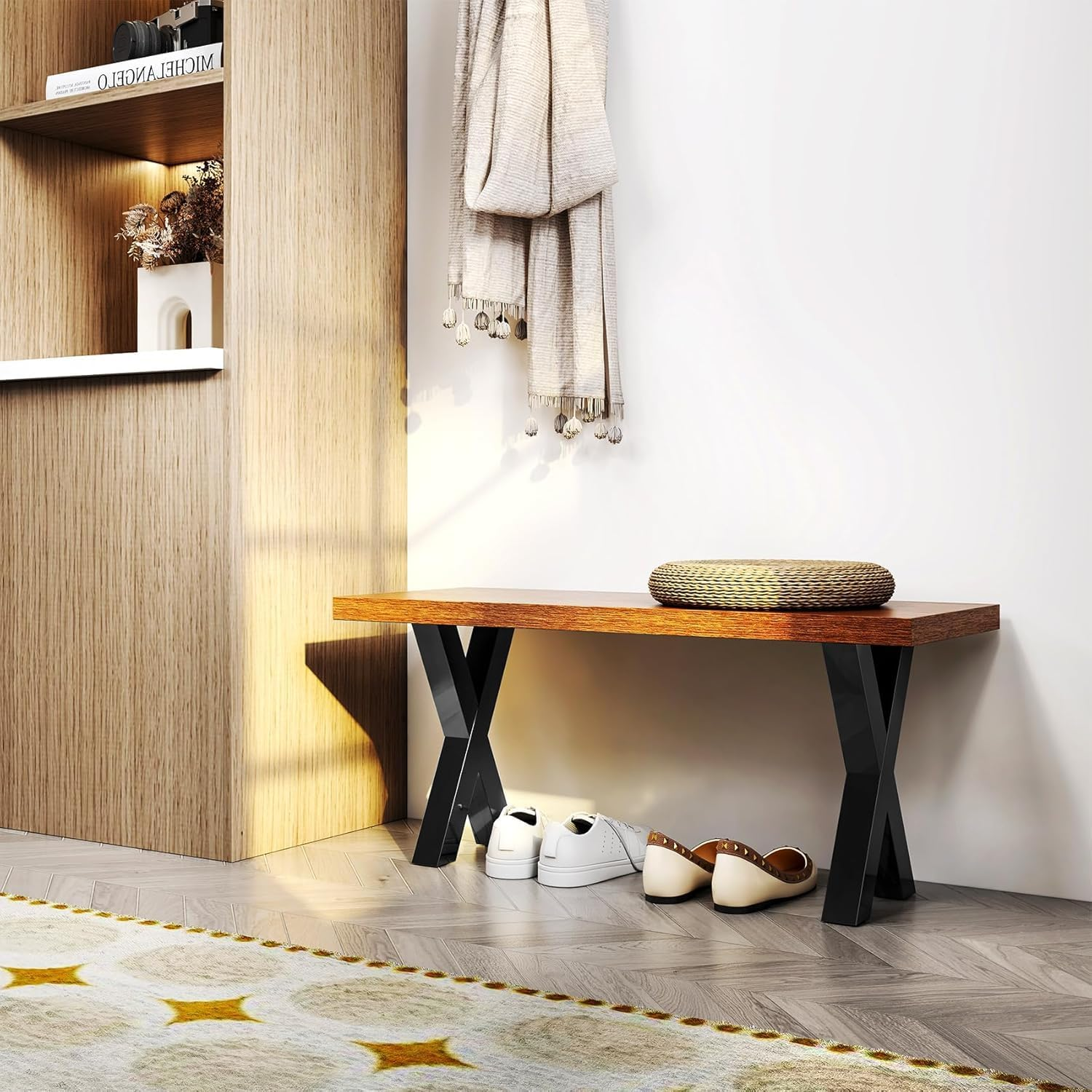 IONPSHG 2Pcs Steel Table Legs Heavy Duty 40X30Cm Adjustable Metal Desk Legs DIY Furniture Legs Tall Dining Table Legs & Frame Support Feet for Home Office Kitchen Work Furniture Dining Coffee (X) - X image number 2