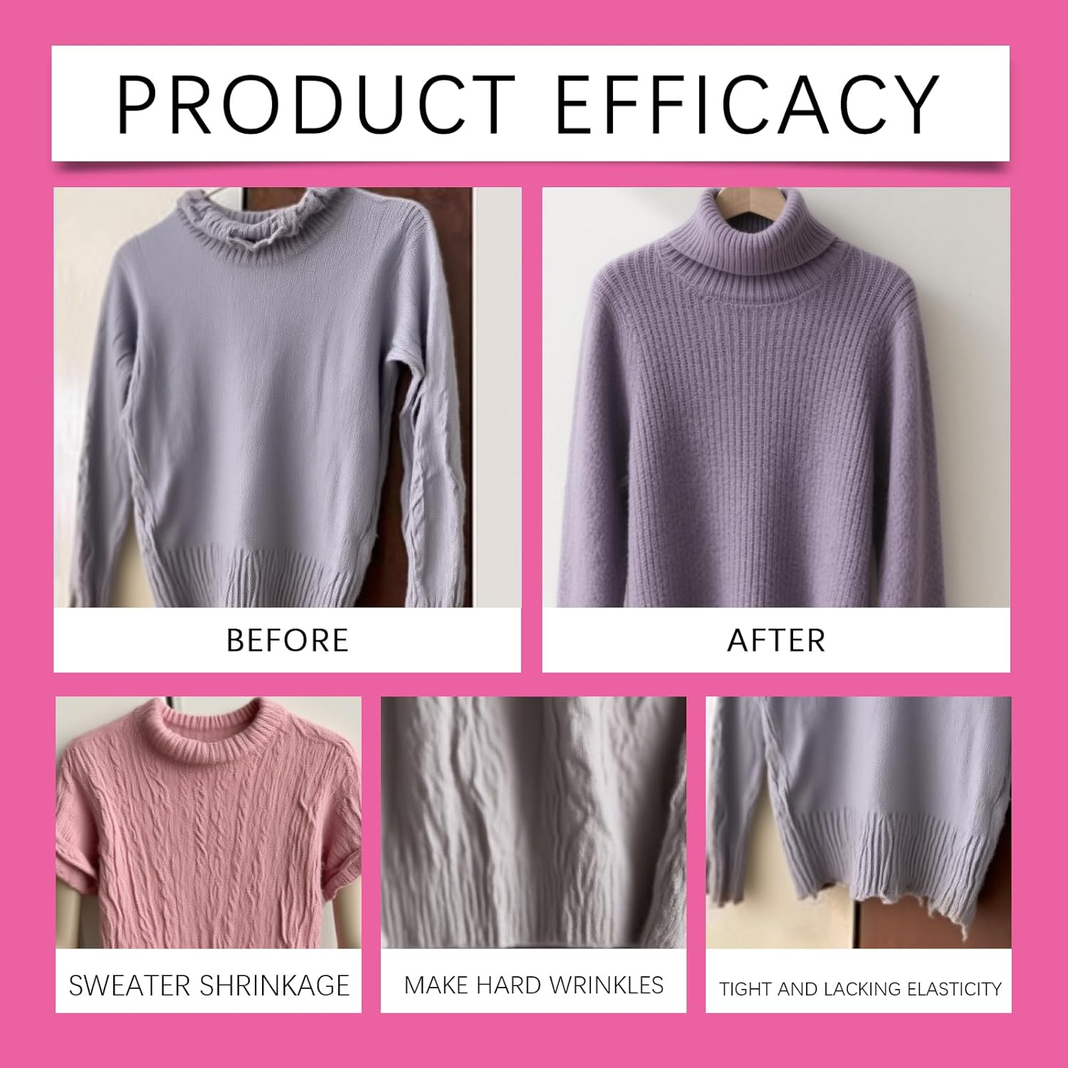 Cashmere Fluffing Agent, Wool Sweater Restoration Solution, Gentle Non-Damaging Formula for Shrinkage Reduction, Softening Treatment, 100Ml image number 2