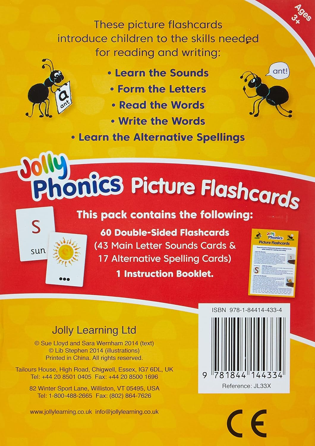 Jolly Phonics Picture Flash Cards: in Precursive Letters