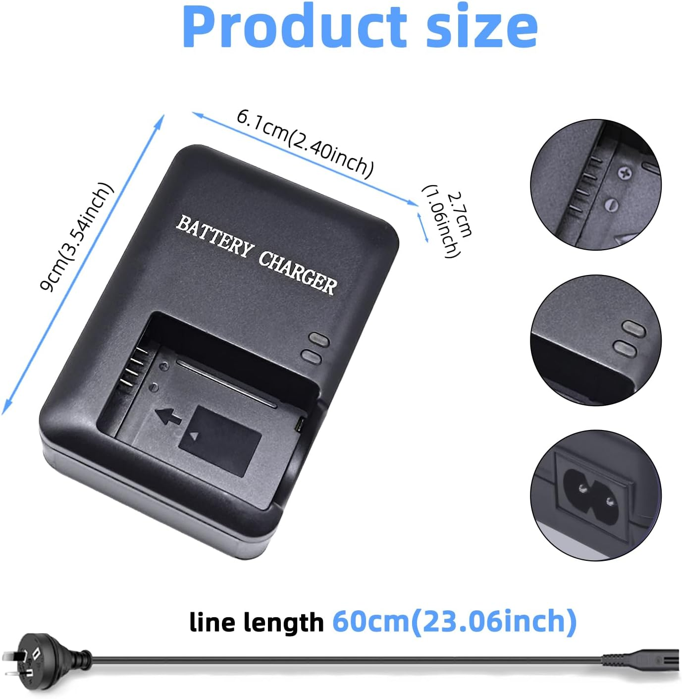 KWTOUL NB-10L Battery Charger Compatible with Canon CB-2LC CB-2LCC CB-2LCE Powershot SX40 HS SX50 HS SX60 HS G1X G3X G15 G16 Camera