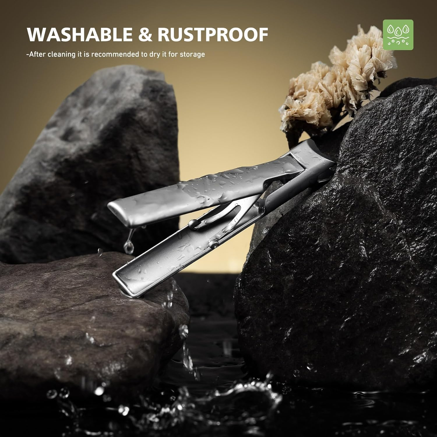 BALUCA 9Mm Wide Jaw Opening Curved Finger Toe Nail Clippers with Catcher - anti Splash Extra Large Toenail Clipper for Thick Nails, Nail Cutter Trimmer for Seniors, Men and Women image number 3