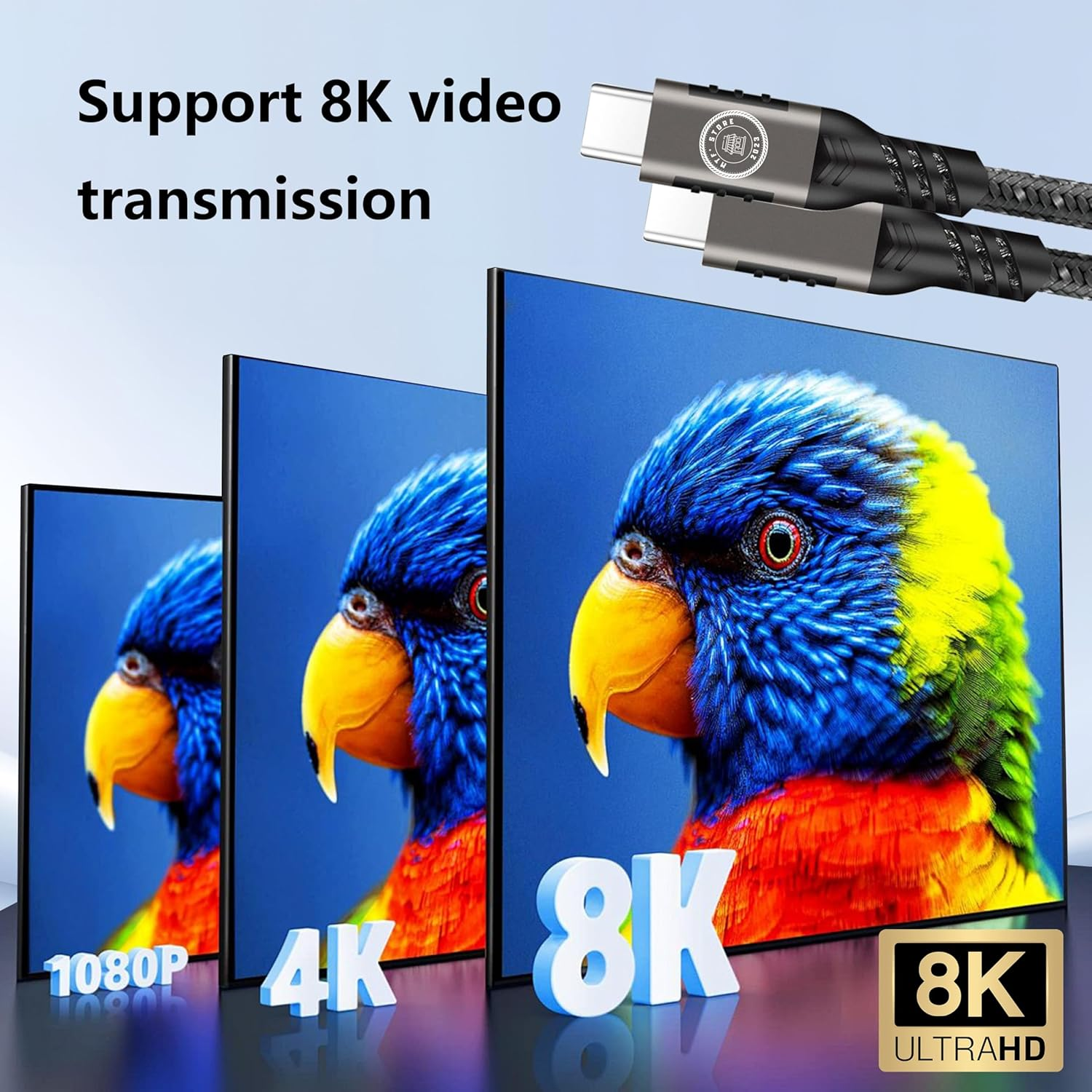 MTF' 240W USB C Cable, 40Gbps Data Transfer, 8K Resolution, USB 4.0 for Macbook Pro M4, Docking Station, Hard Drive, Monitor, Gaming, Video, 2M image number 5