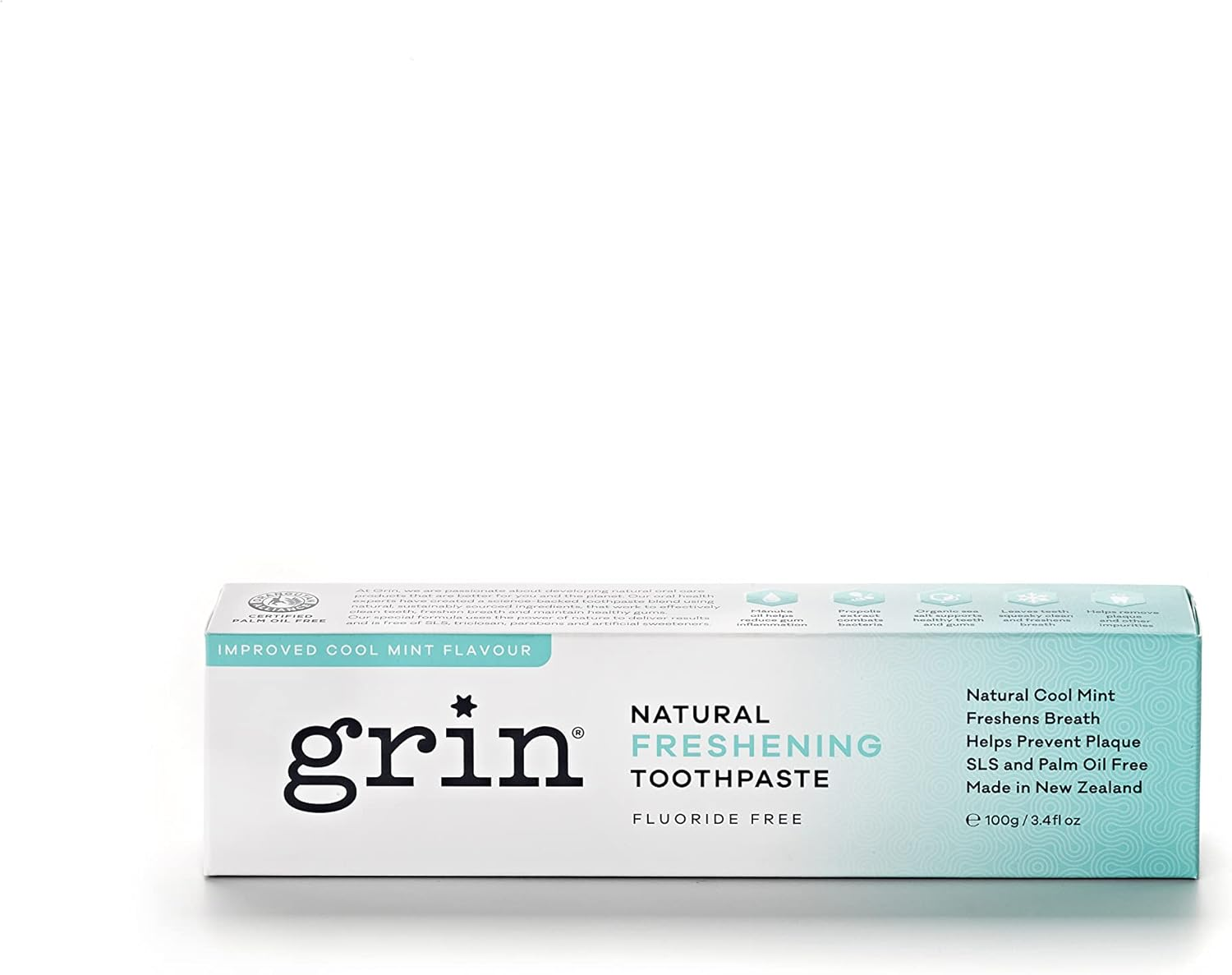 Grin Cool Mint Toothpaste 100 G, 100 Grams image number 3