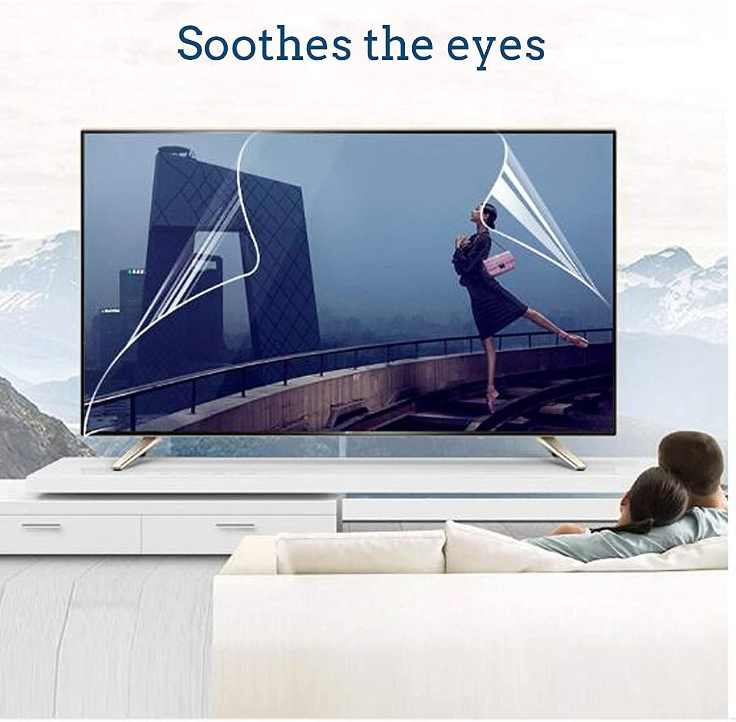 BU TV Screen Protectors anti Radiation TV Screen Protector for 40-75 Inch - Frosted anti Glare, Filter Out Blue Light Anti-Scratch Film for LCD, LED, 4K OLED & QLED HDTV,70" 1538 * 869 image number 1