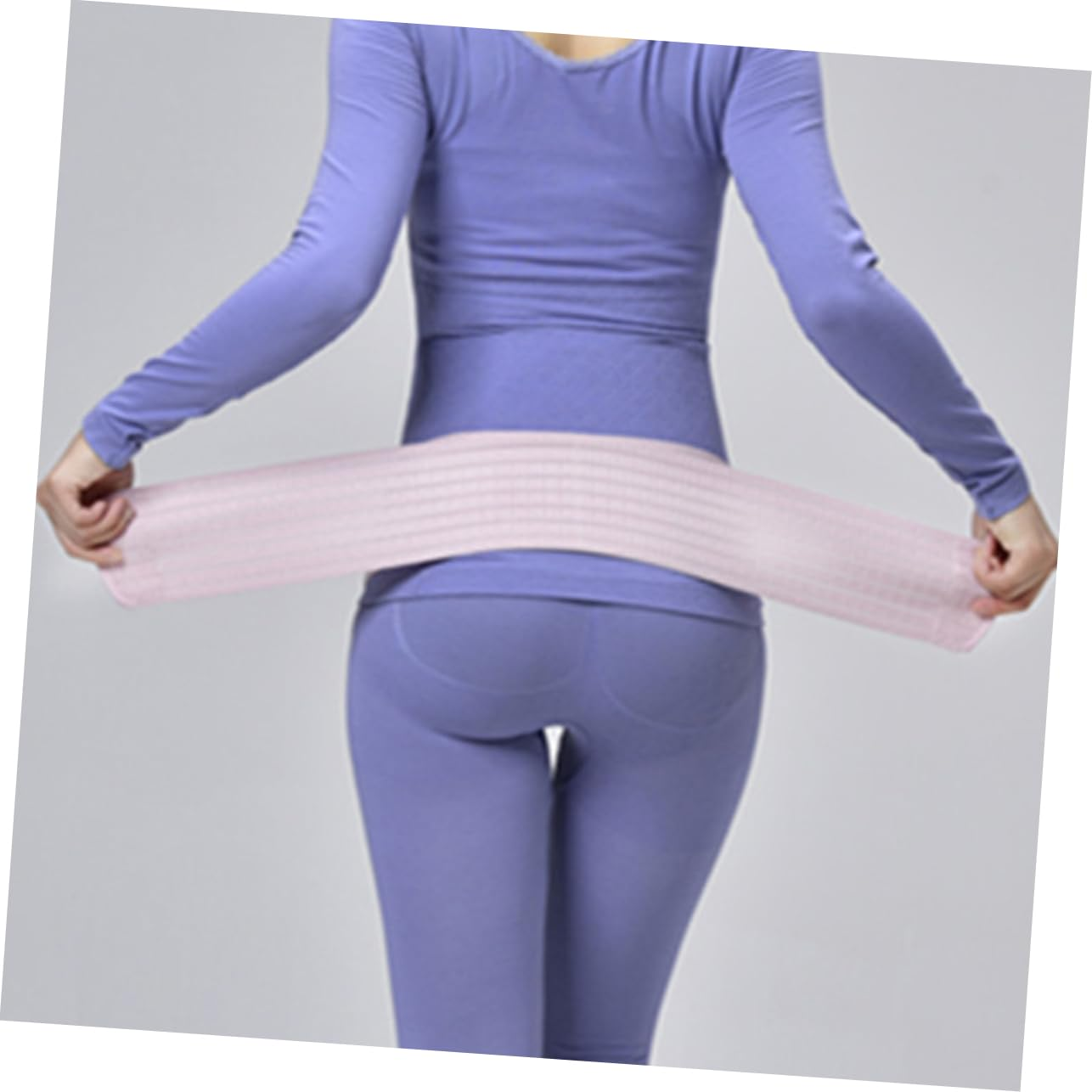 Maternity Belly Support Band Breathable Dual-Layer Abdominal Belt Postpartum Pelvic Waist Care for Pregnant Women Pink Free Size image number 2
