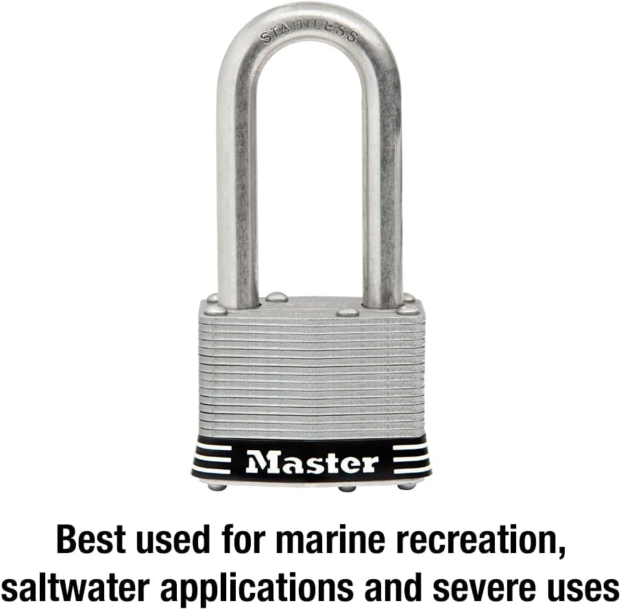 Master Lock Padlock, Laminated Stainless Steel Lock, 1-3/4 In. Wide, 1SSKADLH image number 5