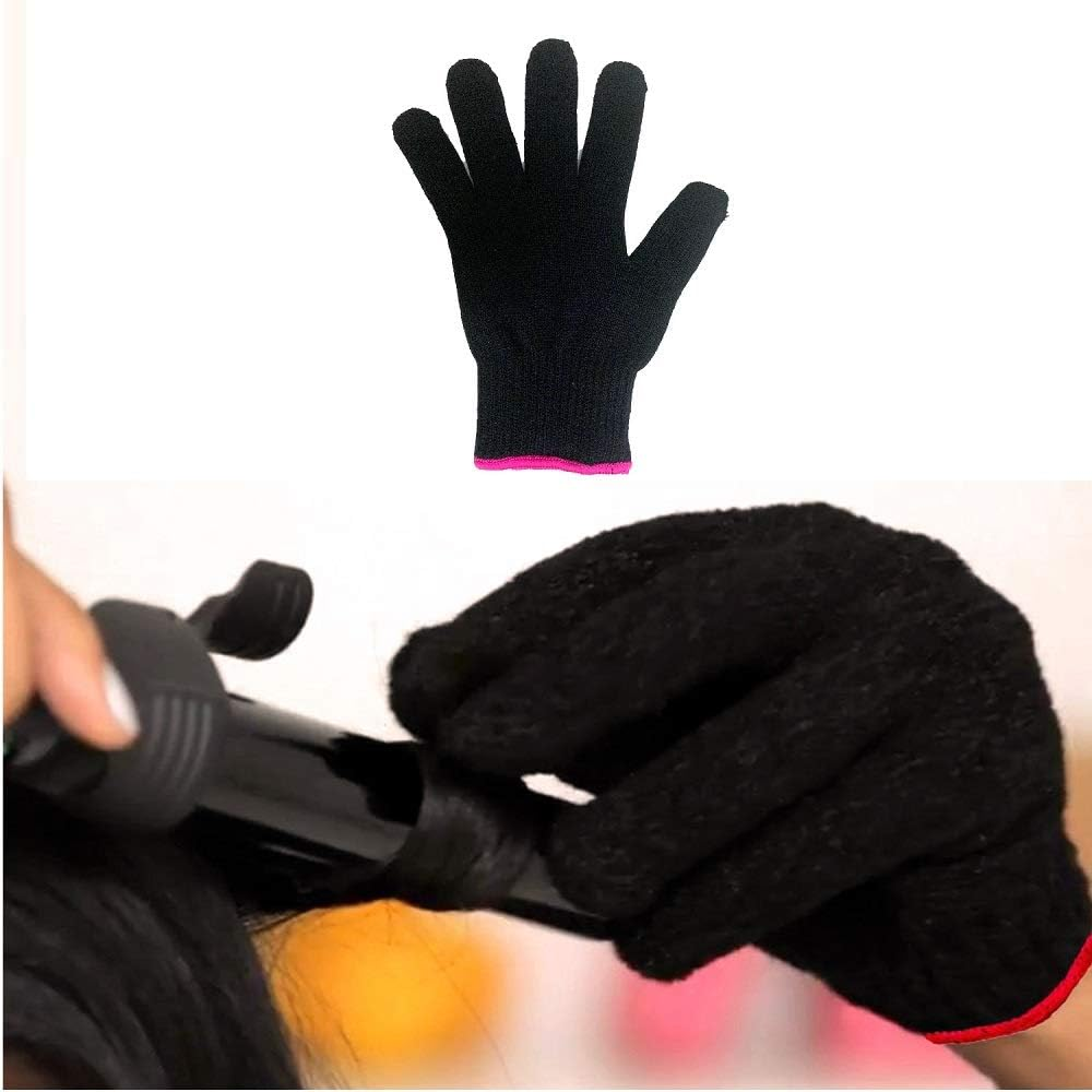 Lessmon 2 Professional Heat Resistant Gloves for Hair Styling Heat Blocking for Curling, Flat Iron and Curling Wand Suitable for Left and Right Hands image number 6