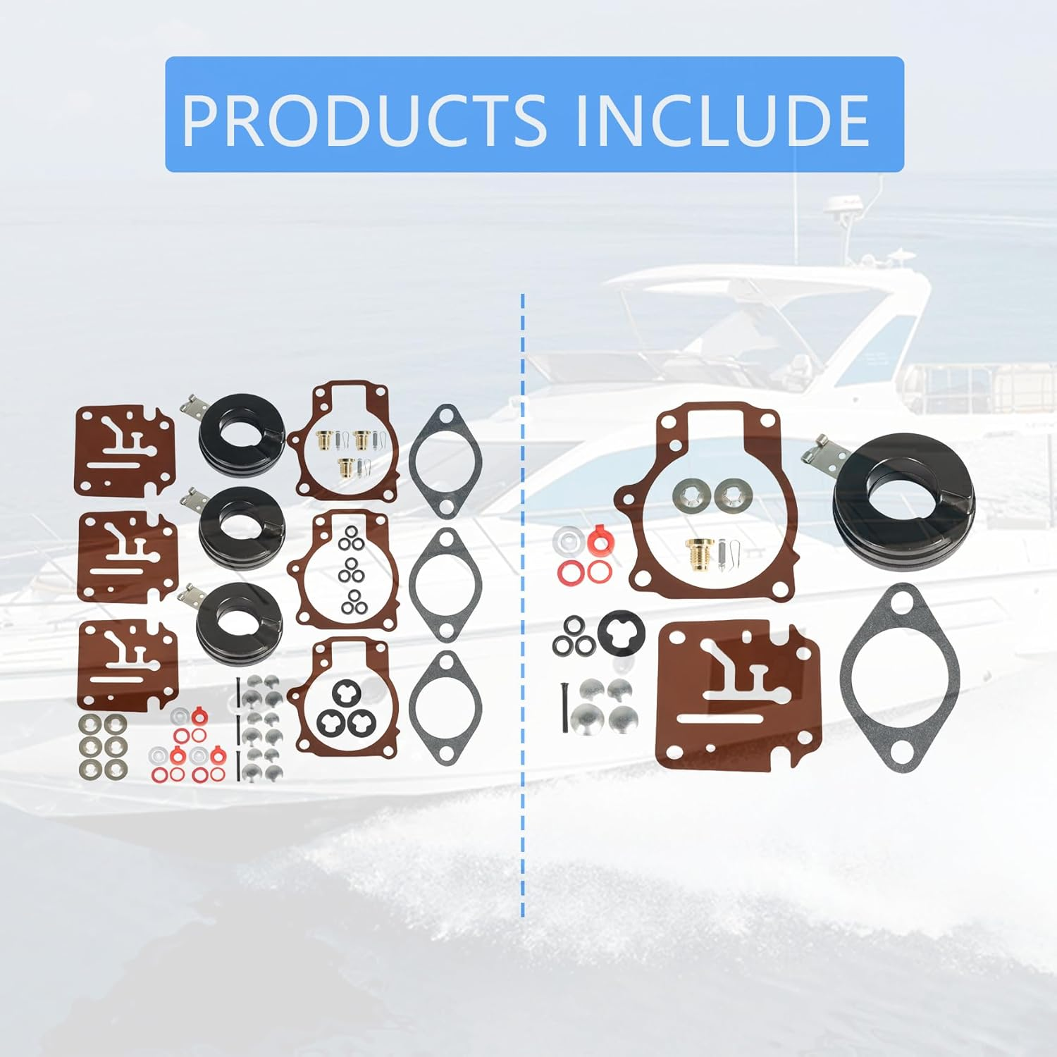 WFLNHB 3Pcs Carburetor Repair Kit with Float Replacement for Johnson Evinrude 396701 18 20 25 28 30 35 40 45 48 50 55 60 65 70 75 HP image number 5