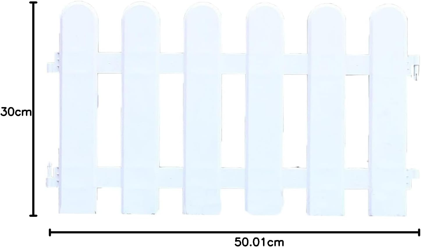 White Garden Picket Fence Ornamental Grass Lawn Border for Villas (50&times;30Cm / 19.7X11.8In)