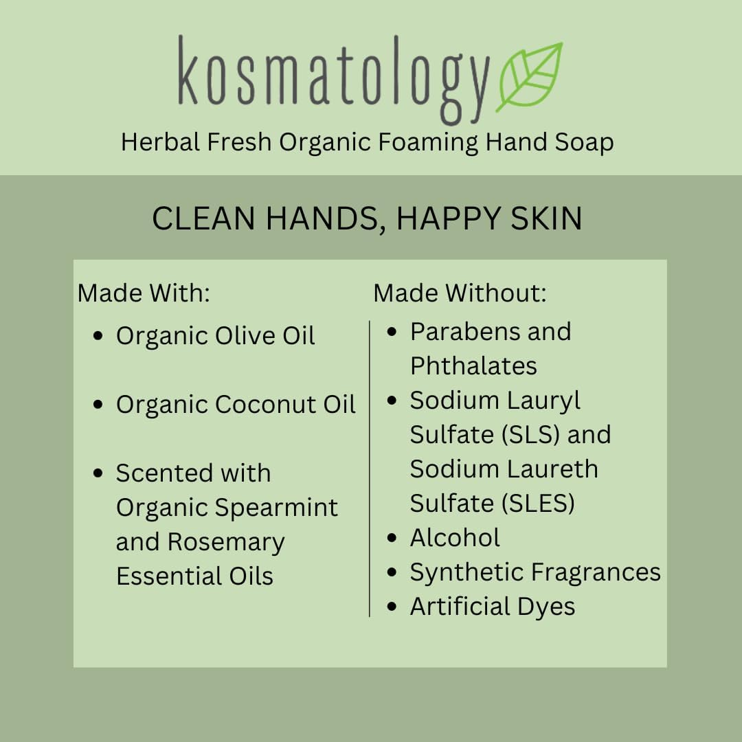 Kosmatology - Herbal Fresh Foaming Hand Soap Spearmint Rosemary - 8.5 Oz. image number 5