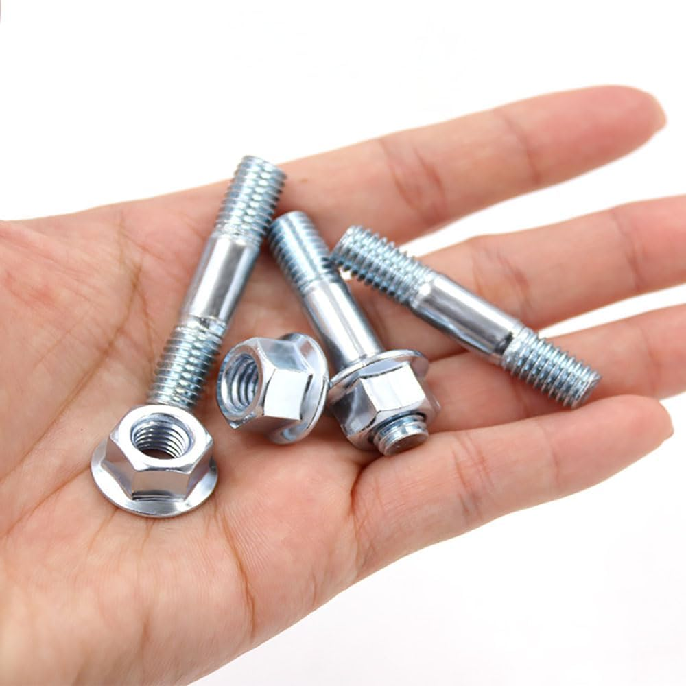 Leanockesa Exhaust Manifold Stud Kit, 10 Sets M8 Stainless Steel Studs and Nuts for Automotive Exhaust and Intake Systems, High Temperature Resistance, Corrosion Proof Bolts for Engine Repair image number 4
