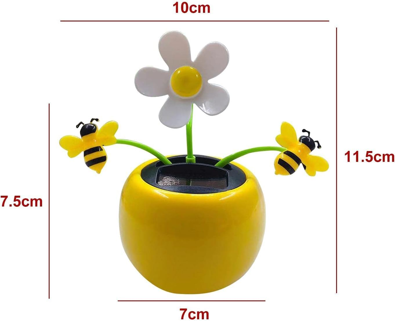 Solar Dancing Flower Pot,Creative Solar Power Desk Figures,Funny Solar Window Figures, Car Swinging Dancing Figures Car Dashboard Office Home Desk Decor image number 3