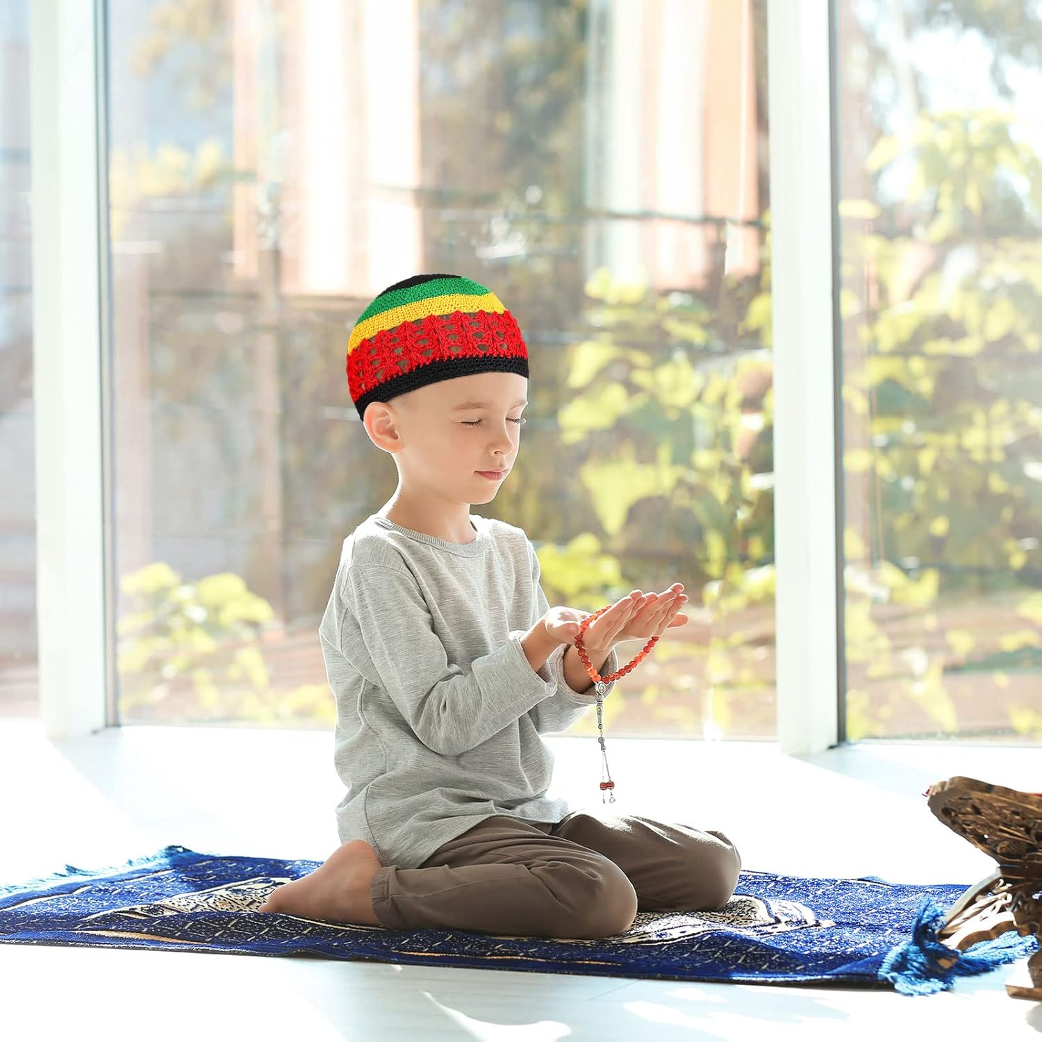 4 Pieces Knit Kufi Hat Crochet Beanie Skull Cap Knit Cap Knitted Stretchy Crochet Hat for Men Women image number 5