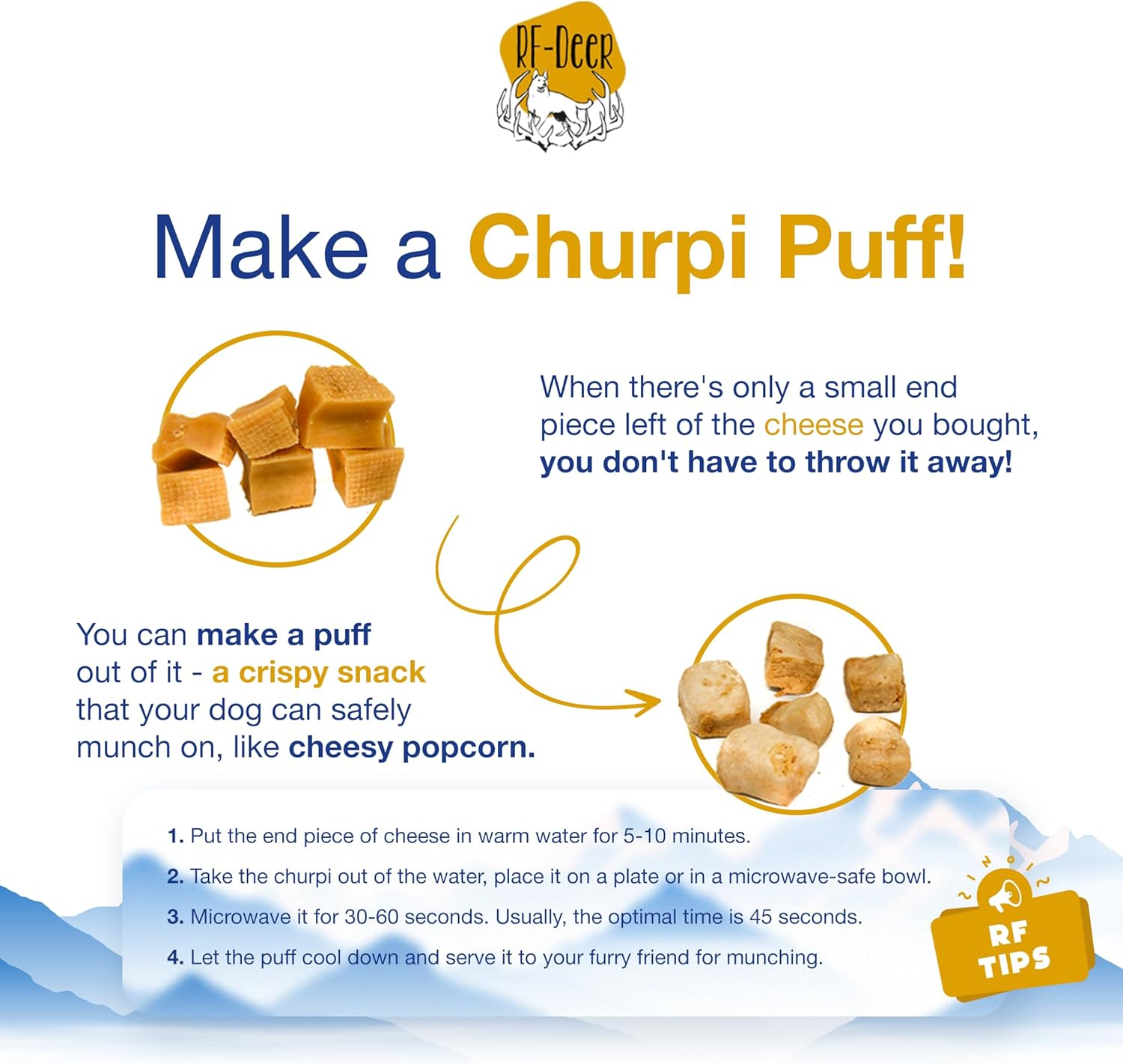 RF-DEER Chew Bones for Dogs According to the Himalayan Recipe, Premium Chew Cheese, Promotes Dental Hygiene, Dentastix for Dogs, 100% Natural, No Preservatives, Dog Chew Bones (S-3 Pieces) image number 3