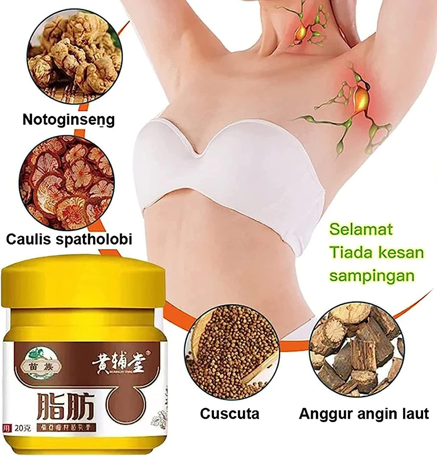 3Pcs Lipoma Removal Cream,Huangfutang Lipoma Removal Cream,Herbal Lipoma Removal Cream,Safe and Effective Get Rid of Your Fatty Lumps image number 2