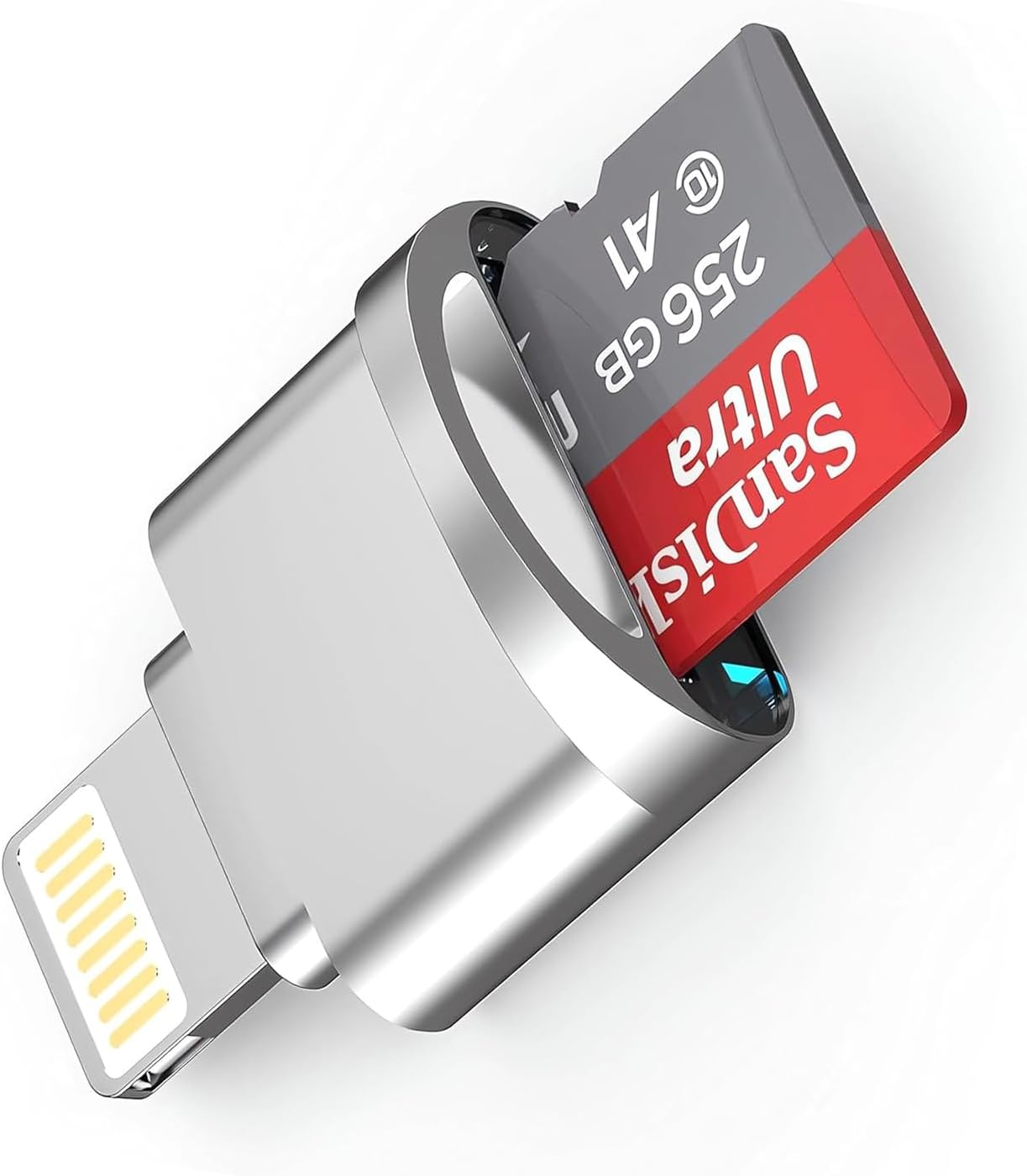 Lightning to Micro SD Card Reader for Iphone Ipad,[Apple Mfi Certified] Lightning to Micro SD/TF Card Reader Viewer Adapter Memory Card Reading for Iphone 14/13/12/Pro image number 3