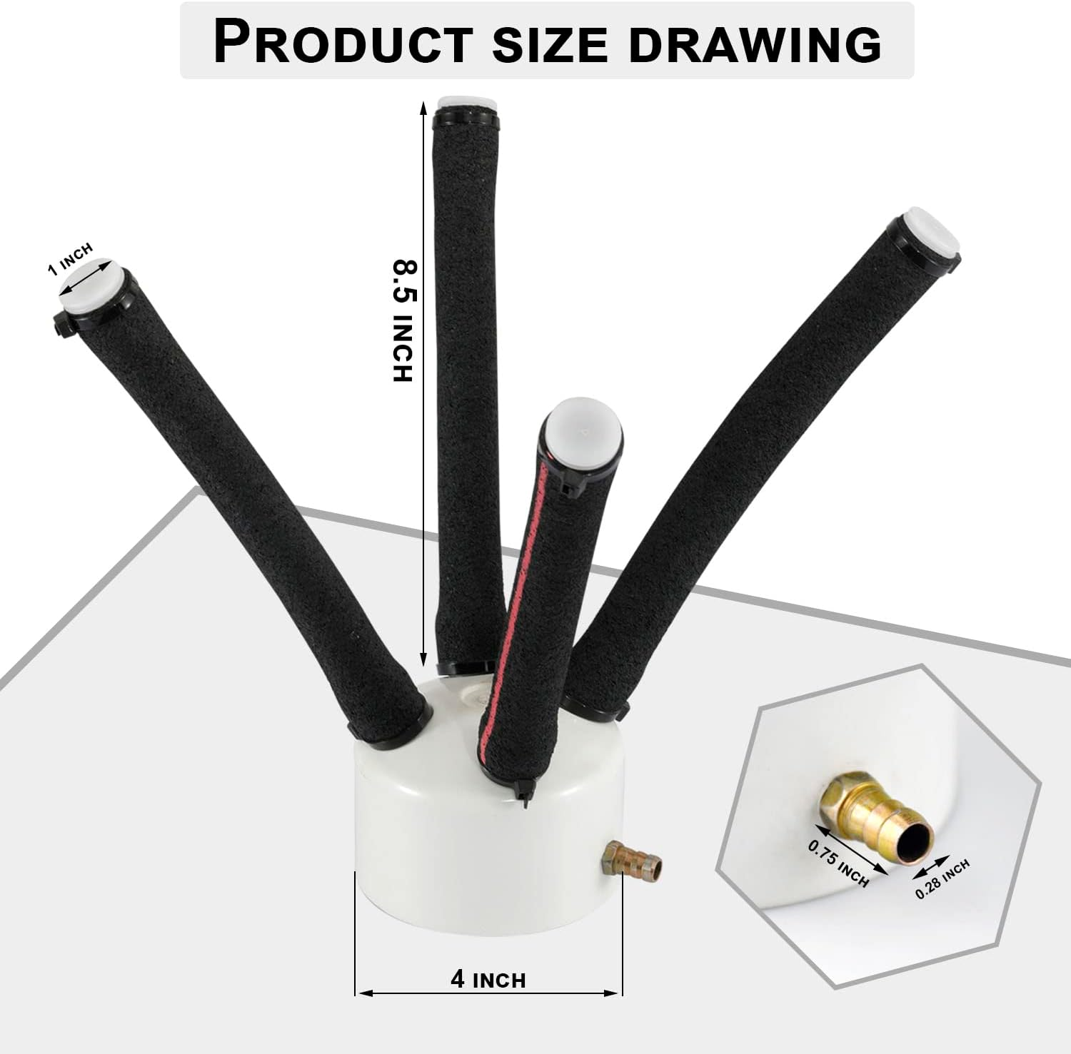 Large Diffuser for Outdoor Bubbling - High Efficiency Sinking Pond Aquatic Aerators and Deicer for Improved Filtration - Fish Part Essential for Healthy Aquatic Environment - Reduces Scum image number 4