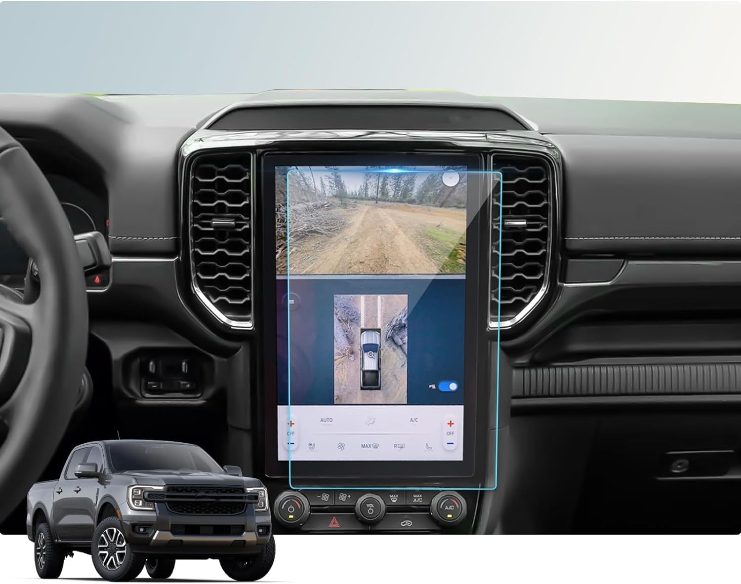 For 2024 Ford Ranger Screen Protector for 2024 Ford Ranger Lariat/Raptor 12"Navigation Display, Scratch Resistant for Ford 2023 Ranger Screen Protector 12 Inch Radio Screen Protective Film (12 Inch)