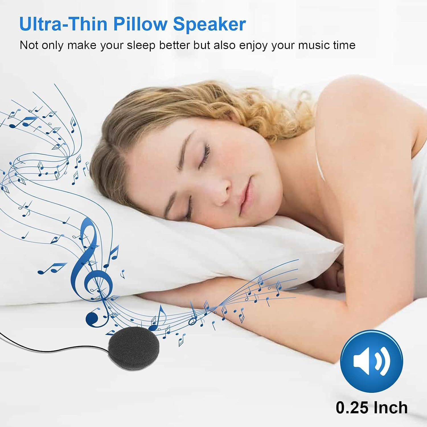 ZRUHIG Bluetooth Module & Speaker for Sleep Headphones, Bluetooth Replacement Module for Sleep Headphones, Bluetooth Headband, Bluetooth 5.0 Control Panel, Bluetooth Pillow Speaker with Microphone image number 6