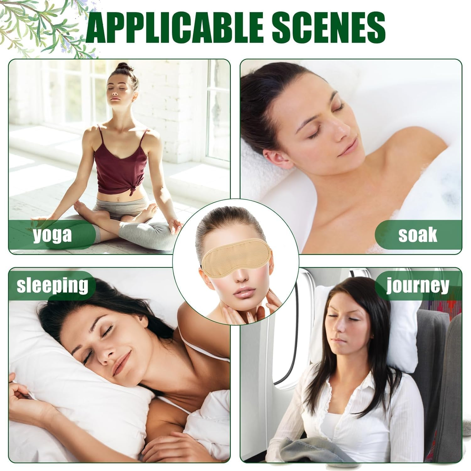 2 Pcs Castor Oil Pack Wrap for Eyes, Castor Oil Pack Wrap Organic Cotton, Reusable Castor Oil Wrap Sleeping Mask Treatment for Detox with Adjustable Elastic Strap Keepatin (Not Included Castor Oil)