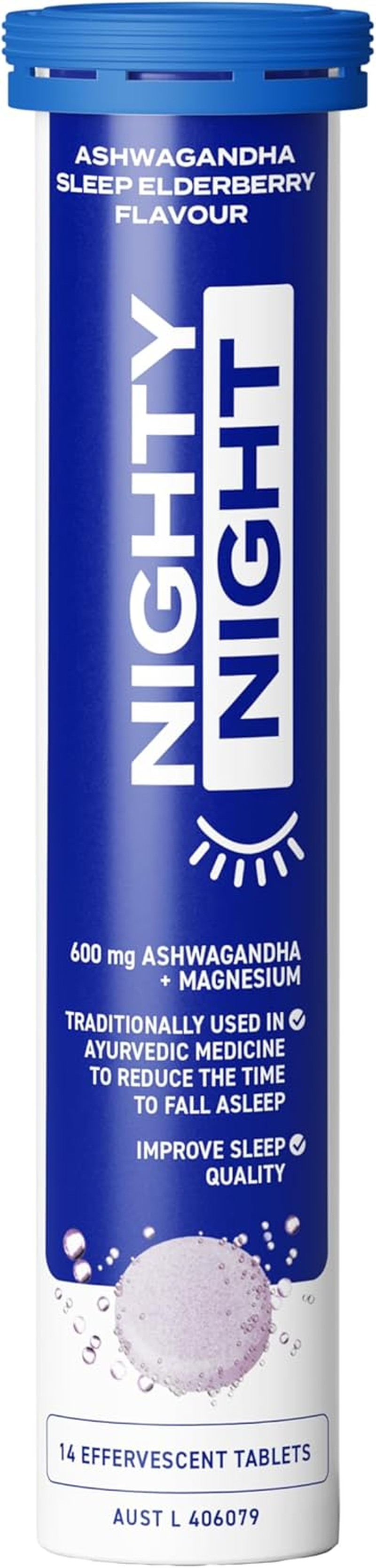 Nighty Nighty Sleep Effervescent Elderberry Flavour 14 Tablets image number 6