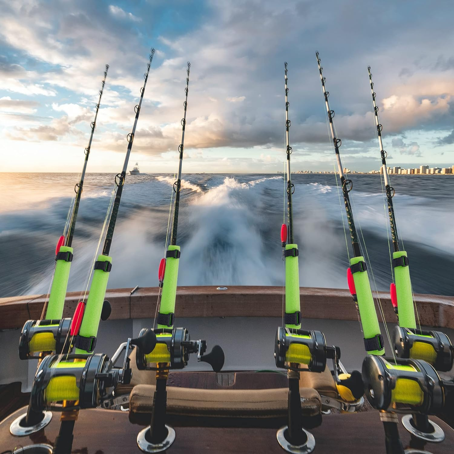 Fishing Rod Float, Floating Rod Butt Cushion, Fishing Float Tube Accessories, Kayak Fishing Rod Floater for Prevent the Narrow Rod Goes Overboard(Include Fastening Straps) image number 3