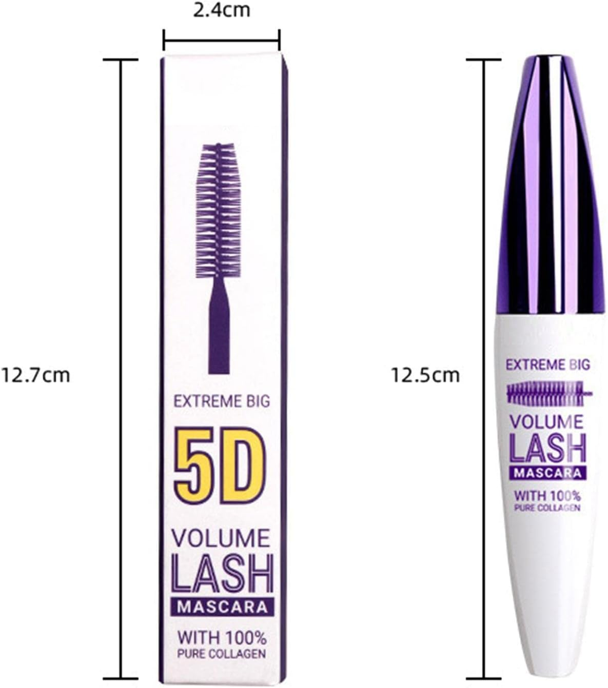 5D Silk Fiber Lash Mascara, Lengthening & Voluminous, Waterproof & Smudge-Proof, No Clumping - Brown image number 4