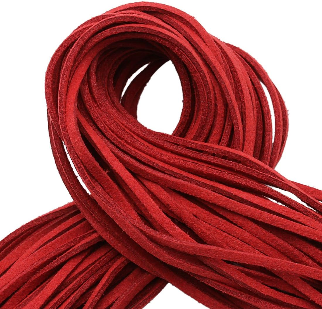 100 Yard Spool Flat Suede Leather Cord Lace Beading Craft Thread String for Beading Jewelry Crafts (Coffee)