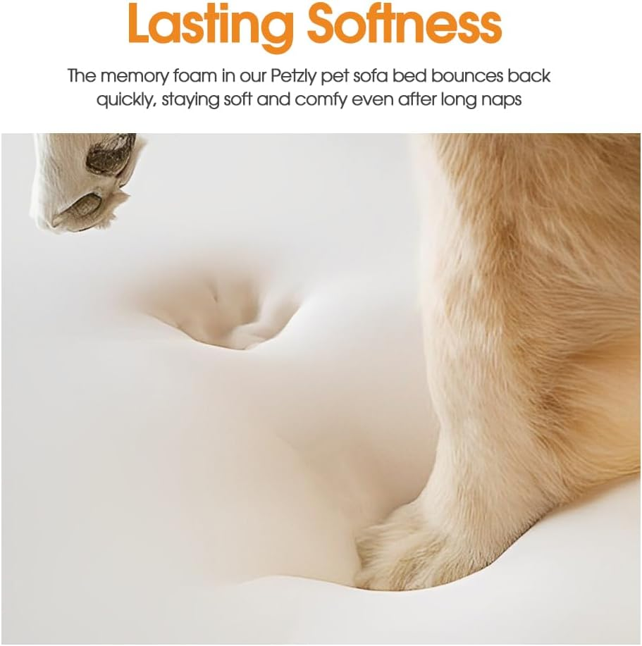 Orthopedic Dog Bed for Large Dogs, Memory Foam Pet Bed with Removable Washable Cover, Non-Slip Bottom and Egg-Crate Foam Big Dog Couch - Grey image number 5