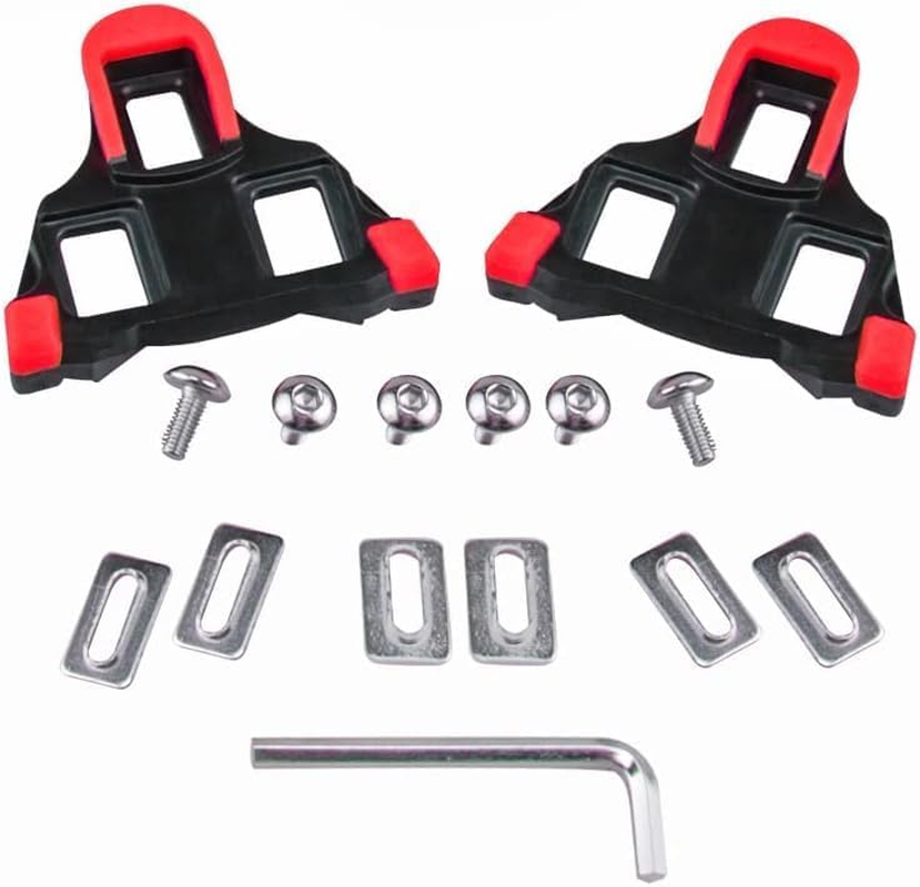 Cycling Deal Bike Cleats 6 Degree Compatible with Indoor Exercise Bikes Pedals, Clipless Spinning & Cycle Shoes, Road Bike Bicycle Cleat Set, Float Cleat Replacement for Standard Bicycle Pedal image number 2