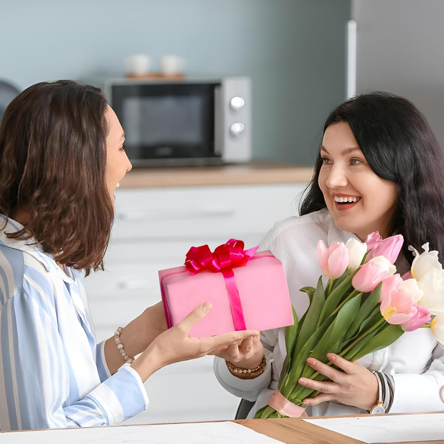 ZCOINS 60 Sheets 20" X 14" Pink Tissue Paper Wrapping Bulk for Gifts, Pink Tissue Paper Sheets for Filling Gift Bags Boxes, Wrapping Gifts, Retail Presents, Wedding, Valentines Mothers Day, Christmas, Birthday, Bridal, Party DIY Crafts - Blue image number 3