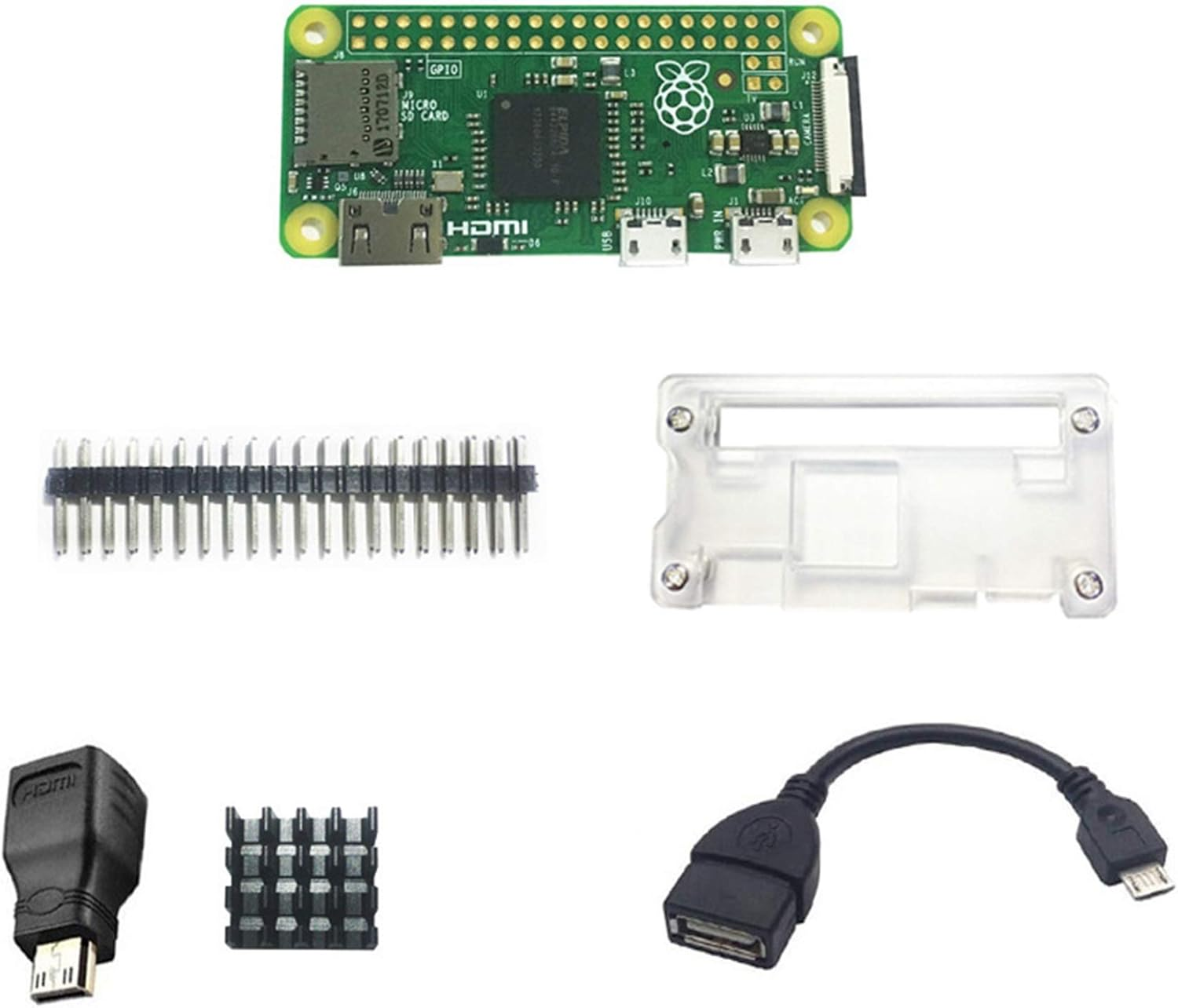 DIGISHUO Raspberry Pi Zero[Without Wifi] Module Kit 8 in 1 Kit | 1Ghz 512M Wtih Two Case | 32G Sandisk Card | Mini HDMI | Micro USB | GPIO Header | AU Plug 5V 3A Power Supply[No Wifi Version] image number 1