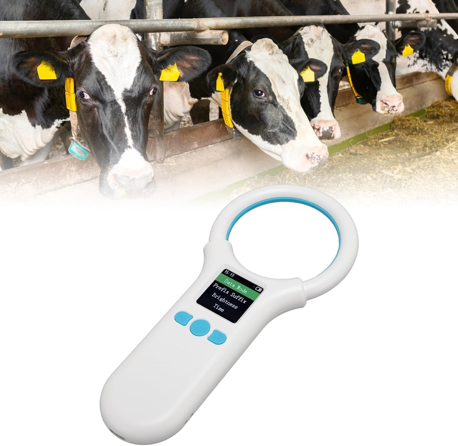 ASHATA Pet Microchip Scanner, Pet Microchip Reader, USB 1.44 Inch TFT LCD 134.2Khz 125Khz EMID FDX B Animal Chip ID Tag Scanner for Pig Dog Cat image number 4