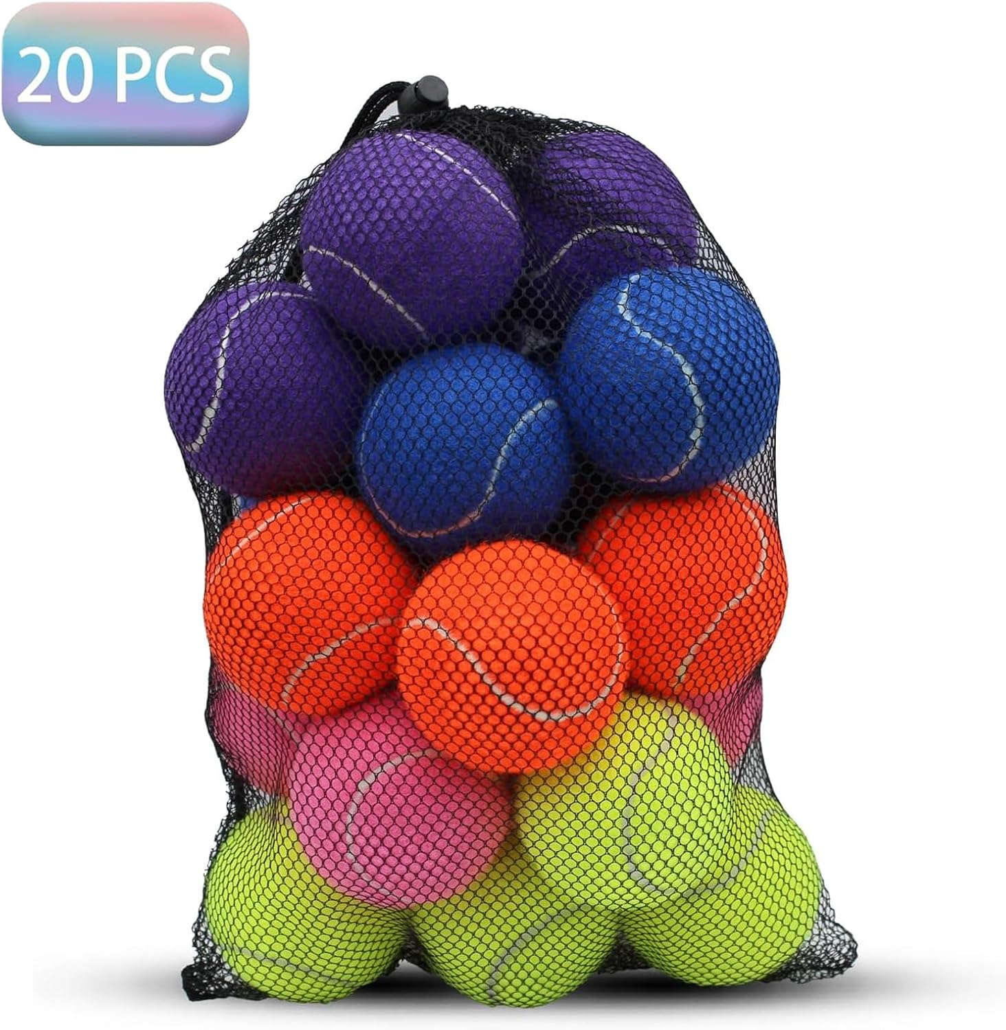 Magicorange Tennis Balls, 20 Pack Tennis Balls for Dogs, Pet Dog Playing Balls, Come with Mesh Bag for Easy Transport, Colorful Easy Catching Pet Dog Balls (Multi-Color) image number 3