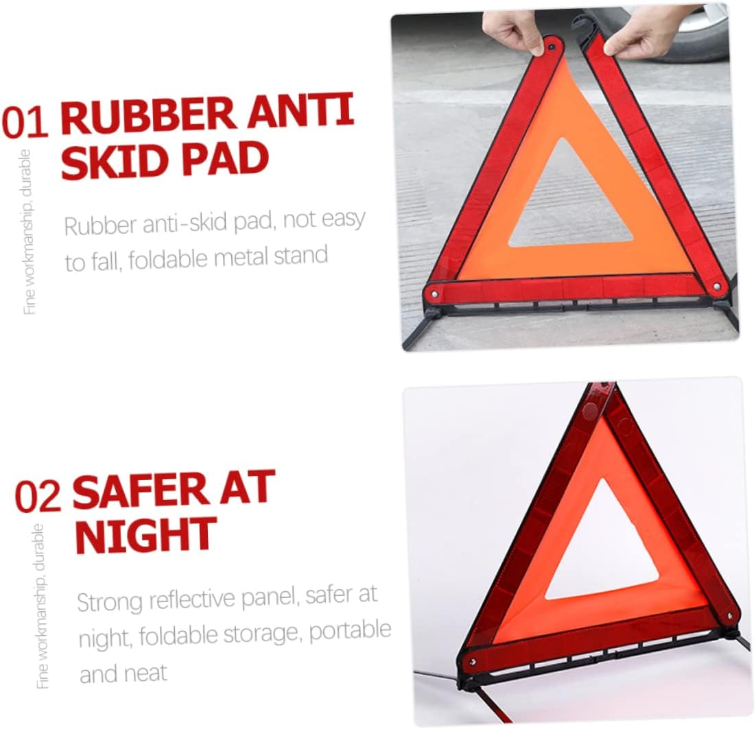 Reflective Triangle Emergency Breakdown Board Foldable Safety Warning Sign for Enhanced Road Visibility Compact Alert Sign for Roadside Emergencies image number 1