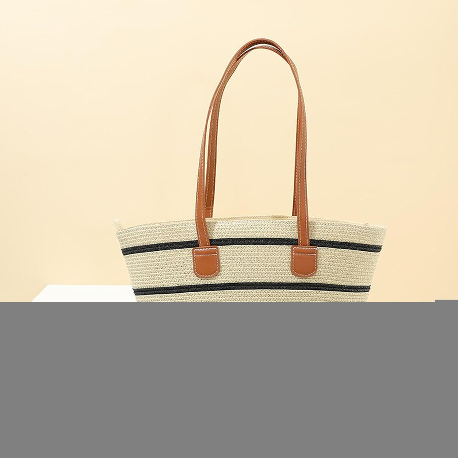 Gen&eacute;rico Straw Bags for Women | Woven Beach Wallet Shoulder Bag,Boho Style Travel Toiletry Bag for Work Shopping Vacation Cruise