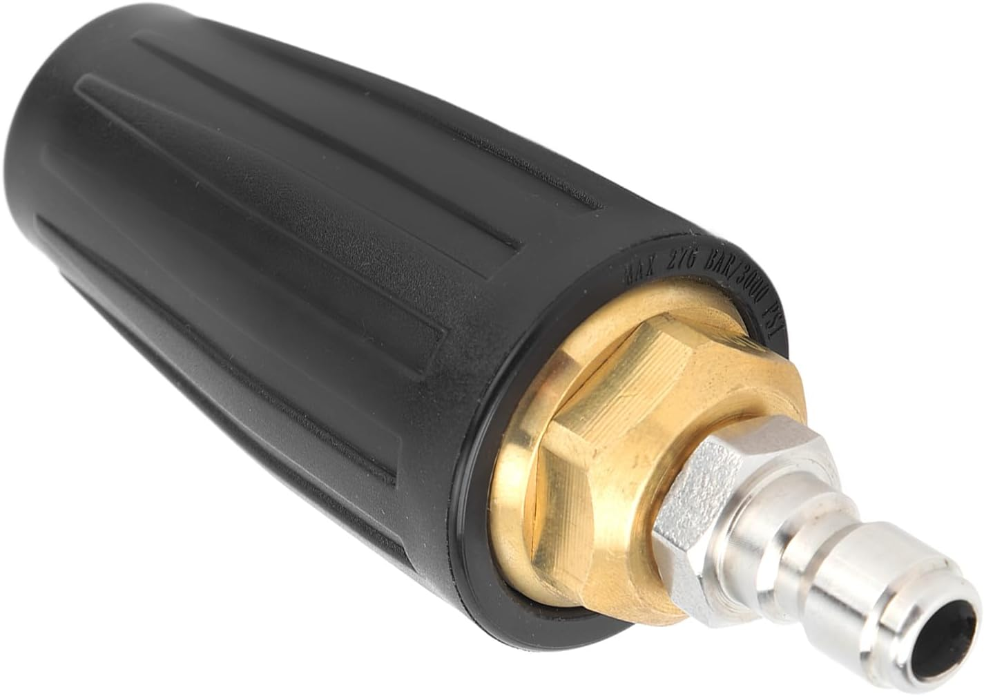 Nozzlessprinklersdrippers,Pressure Washer Turbo Nozzle 1/4In Quick Connect Ceramic Core Copper 3000PSI Rotating Turbo Nozzle Black image number 1